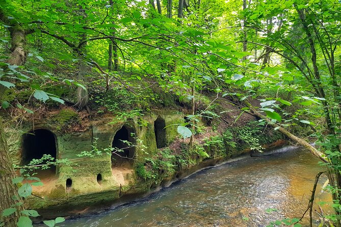 Full Day Gauja National Park Ultimate Hiking & Sightseeing Trip - Erglu Cliffs beside the Gauja River