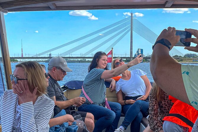 Riga Sightseeing Tour by Canal Boat with Audioguide - Central Market from the canal